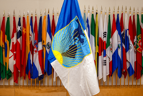 Flags of the countries at the IDB - IDB - Inter American Development Bank - IDB